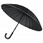 Зонт-трость Ella, черный с логотипом в Екатеринбурге заказать по выгодной цене в кибермаркете AvroraStore