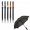 Зонт-трость Jenna, черный с красным с логотипом в Екатеринбурге заказать по выгодной цене в кибермаркете AvroraStore