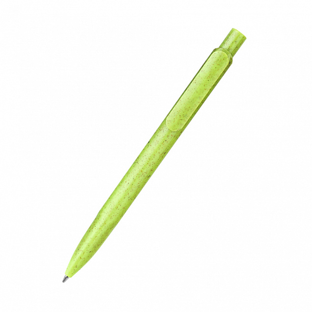 Ручка из биоразлагаемой пшеничной соломы Melanie, зеленая с логотипом в Екатеринбурге заказать по выгодной цене в кибермаркете AvroraStore