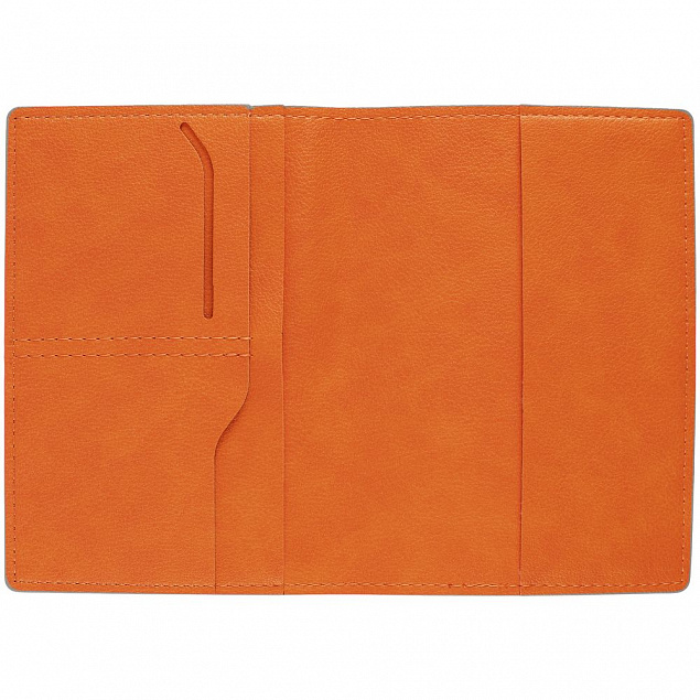 Обложка для паспорта Petrus, оранжевая с логотипом в Екатеринбурге заказать по выгодной цене в кибермаркете AvroraStore