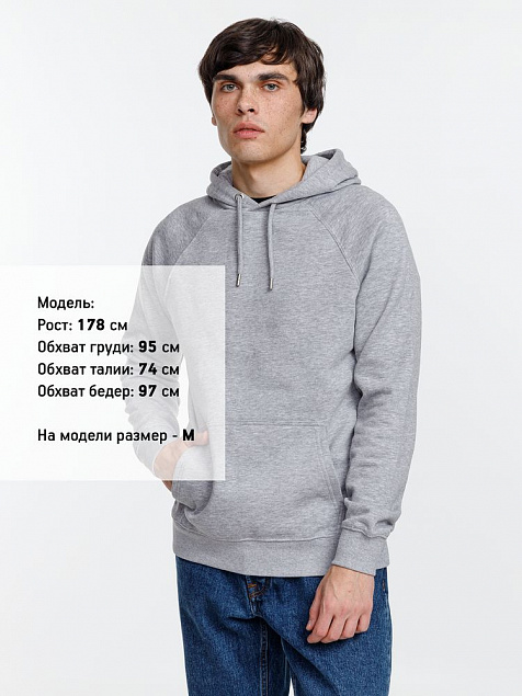 Толстовка унисекс Stellar, серый меланж с логотипом в Екатеринбурге заказать по выгодной цене в кибермаркете AvroraStore
