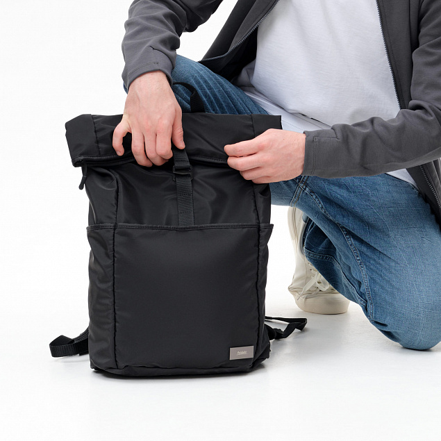 Рюкзак Boston, черный/серый с логотипом в Екатеринбурге заказать по выгодной цене в кибермаркете AvroraStore