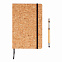 Блокнот Cork на резинке с бамбуковой ручкой-стилус, А5 с логотипом в Екатеринбурге заказать по выгодной цене в кибермаркете AvroraStore