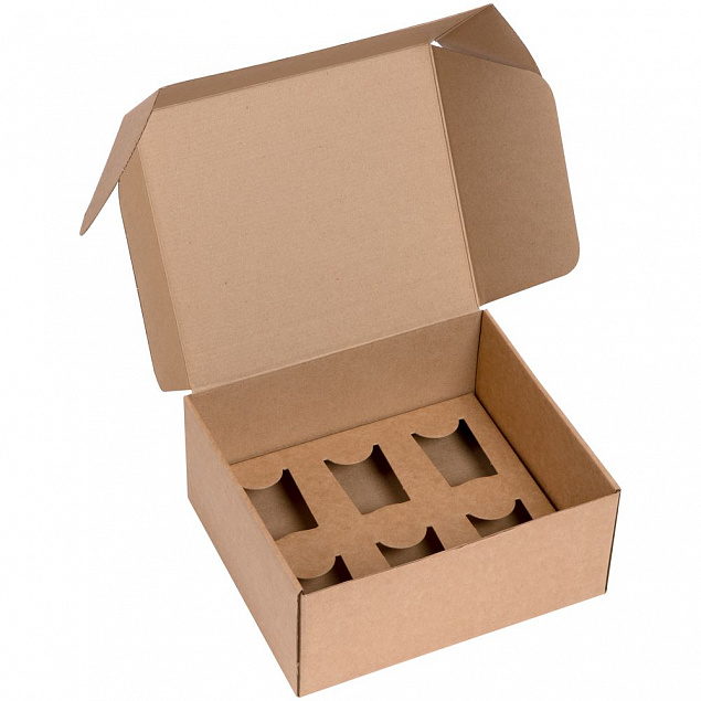 Коробка Grande с ложементом для стопок, крафт с логотипом в Екатеринбурге заказать по выгодной цене в кибермаркете AvroraStore