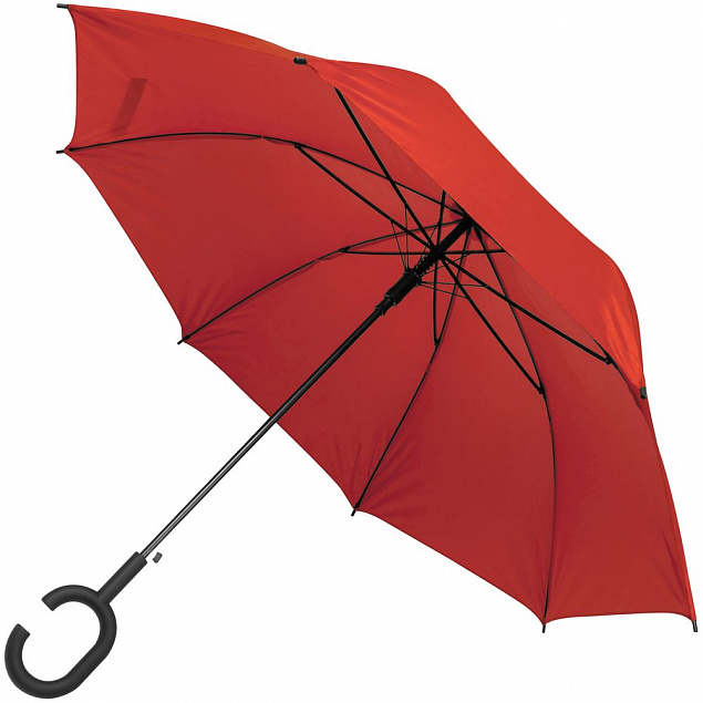 Зонт-трость Charme, красный с логотипом в Екатеринбурге заказать по выгодной цене в кибермаркете AvroraStore