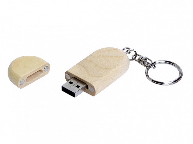 USB 2.0- флешка на 16 Гб овальной формы и колпачком с магнитом с логотипом в Екатеринбурге заказать по выгодной цене в кибермаркете AvroraStore