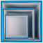 Коробка Cube M, голубая с логотипом в Екатеринбурге заказать по выгодной цене в кибермаркете AvroraStore