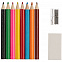 Набор Hobby с цветными карандашами, ластиком и точилкой, белый с логотипом в Екатеринбурге заказать по выгодной цене в кибермаркете AvroraStore