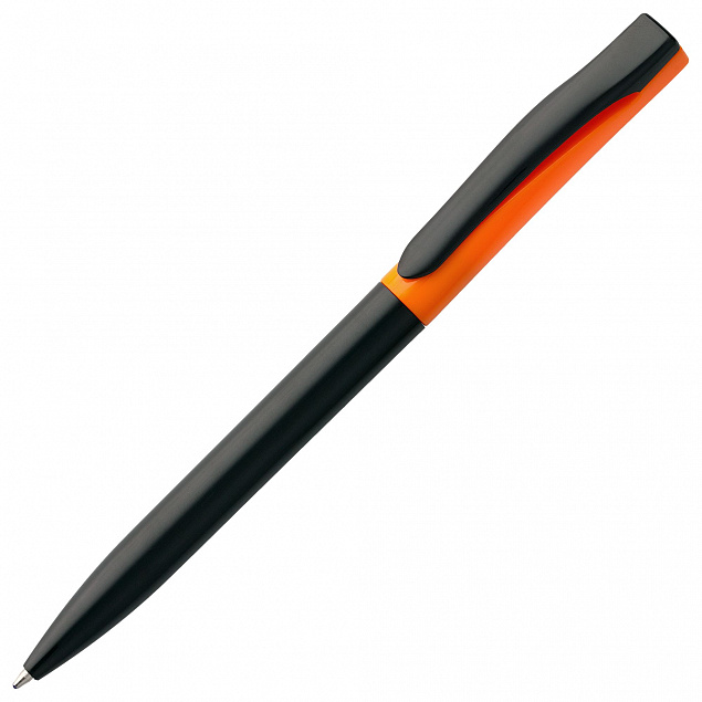Ручка шариковая Pin Special, черно-оранжевая с логотипом в Екатеринбурге заказать по выгодной цене в кибермаркете AvroraStore