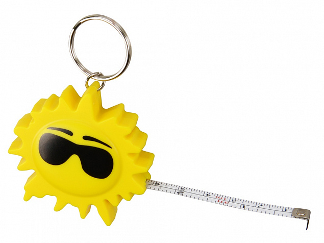 Брелок-рулетка «Солнце», 1м с логотипом в Екатеринбурге заказать по выгодной цене в кибермаркете AvroraStore