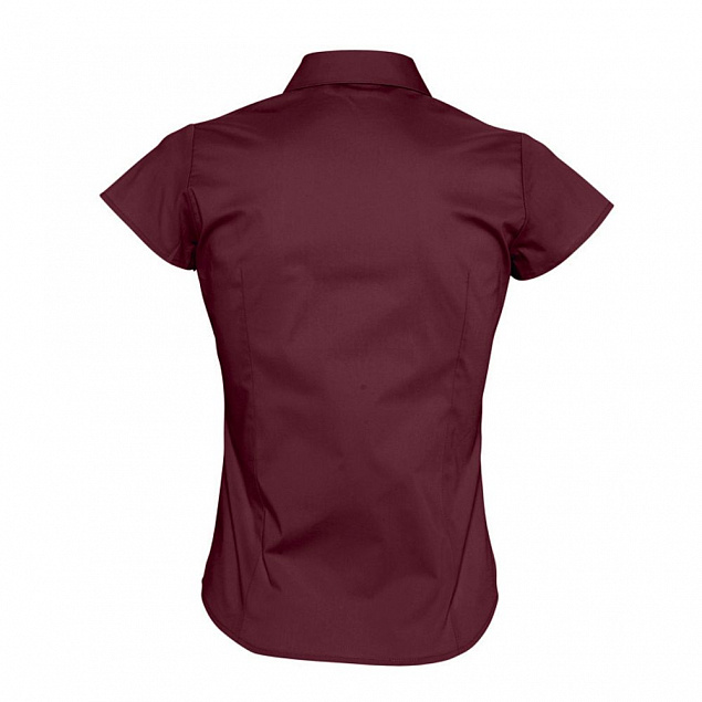 Рубашка женская с коротким рукавом Excess, бордовая с логотипом в Екатеринбурге заказать по выгодной цене в кибермаркете AvroraStore