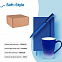 Набор подарочный SOFT-STYLE: бизнес-блокнот, ручка, кружка, коробка, стружка, синий с логотипом в Екатеринбурге заказать по выгодной цене в кибермаркете AvroraStore