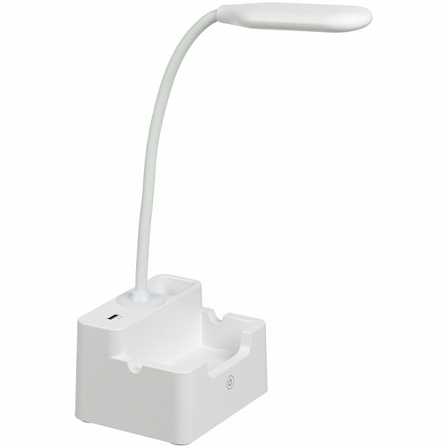 Настольная лампа с подставкой для ручек tidyFlex, белая с логотипом в Екатеринбурге заказать по выгодной цене в кибермаркете AvroraStore