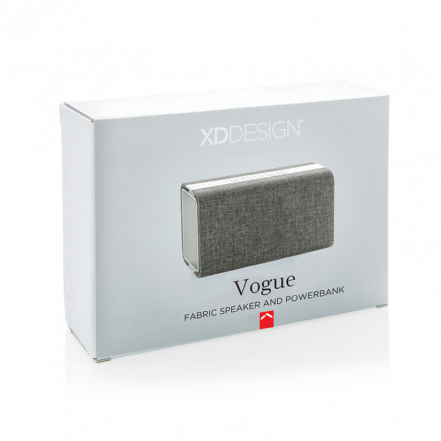 Колонка с зарядным устройством Vogue  с логотипом в Екатеринбурге заказать по выгодной цене в кибермаркете AvroraStore