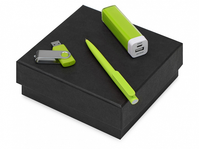 Подарочный набор On-the-go с флешкой, ручкой и зарядным устройством с логотипом в Екатеринбурге заказать по выгодной цене в кибермаркете AvroraStore