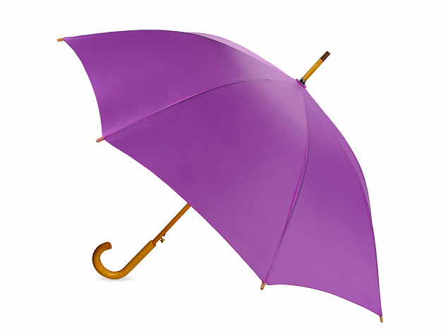 Зонт-трость полуавтоматический с деревянной ручкой с логотипом в Екатеринбурге заказать по выгодной цене в кибермаркете AvroraStore