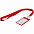 Карман для бейджа с лентой Staff, красный с логотипом в Екатеринбурге заказать по выгодной цене в кибермаркете AvroraStore