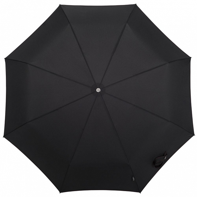 Складной зонт Gran Turismo Carbon, черный с логотипом в Екатеринбурге заказать по выгодной цене в кибермаркете AvroraStore