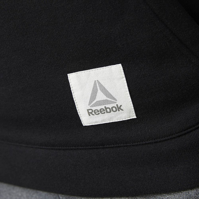 Толстовка мужская Crew Neck, черная с логотипом в Екатеринбурге заказать по выгодной цене в кибермаркете AvroraStore