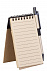 Блокнот на кольцах Eco Note с ручкой, черный с логотипом в Екатеринбурге заказать по выгодной цене в кибермаркете AvroraStore