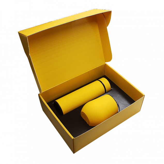 Набор Hot Box C (софт-тач) B, желтый с логотипом в Екатеринбурге заказать по выгодной цене в кибермаркете AvroraStore