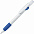 ALLEGRA, ручка шариковая, синий/белый, пластик с логотипом в Екатеринбурге заказать по выгодной цене в кибермаркете AvroraStore