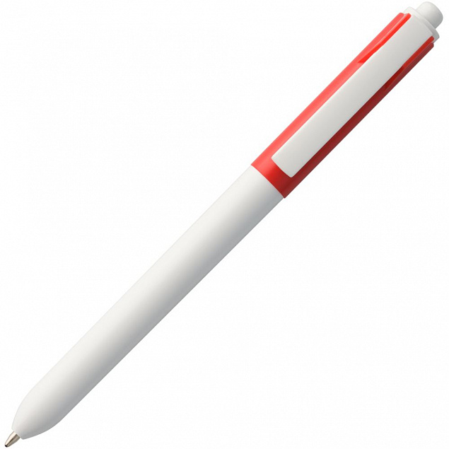 Ручка шариковая Hint Special, белая с красным с логотипом в Екатеринбурге заказать по выгодной цене в кибермаркете AvroraStore