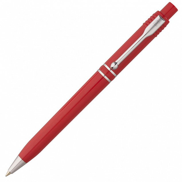 Ручка шариковая Raja Chrome, красная с логотипом в Екатеринбурге заказать по выгодной цене в кибермаркете AvroraStore