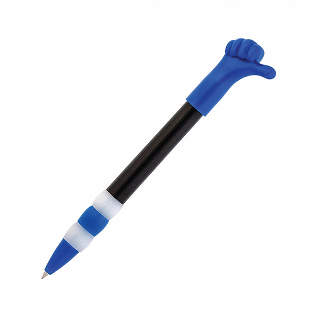 Ручка шариковая "Thumbs Up", синяя с логотипом в Екатеринбурге заказать по выгодной цене в кибермаркете AvroraStore