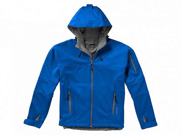 Куртка софтшел Match мужская, небесно-синий/серый с логотипом в Екатеринбурге заказать по выгодной цене в кибермаркете AvroraStore