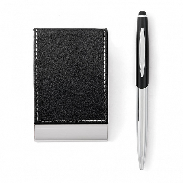 Письменный набор Dallas, ручка и ручка-роллер, серебристый с логотипом в Екатеринбурге заказать по выгодной цене в кибермаркете AvroraStore