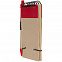 Блокнот на кольцах Eco Note с ручкой, красный с логотипом в Екатеринбурге заказать по выгодной цене в кибермаркете AvroraStore