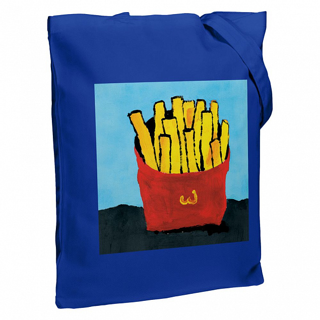 Холщовая сумка «Фри», ярко-синяя с логотипом в Екатеринбурге заказать по выгодной цене в кибермаркете AvroraStore