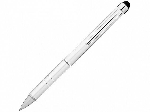 Ручка-стилус шариковая Charleston, серебристый, черные чернила с логотипом в Екатеринбурге заказать по выгодной цене в кибермаркете AvroraStore