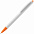 Ручка шариковая Tick, белая с оранжевым с логотипом в Екатеринбурге заказать по выгодной цене в кибермаркете AvroraStore