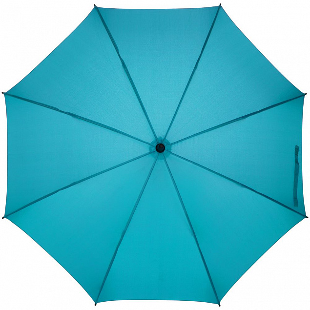 Зонт-трость Undercolor с цветными спицами, бирюзовый с логотипом в Екатеринбурге заказать по выгодной цене в кибермаркете AvroraStore