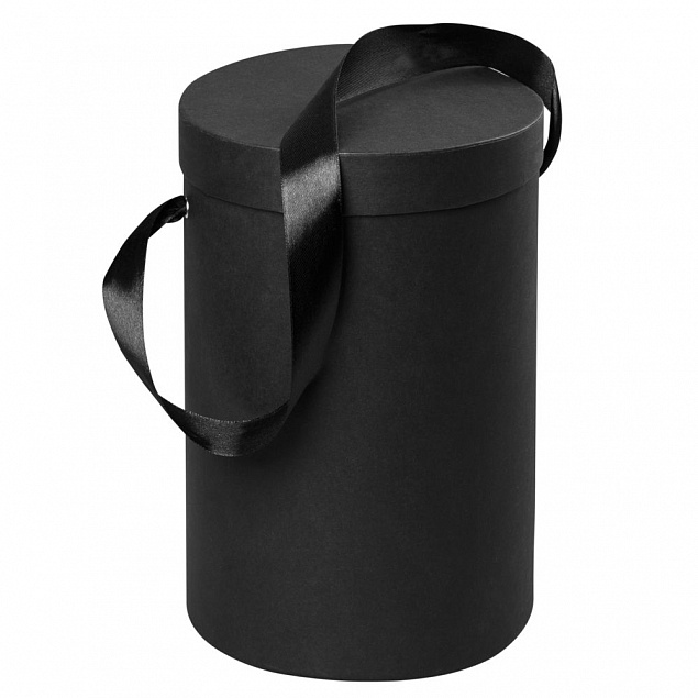 Подарочная коробка Rond, черная с логотипом в Екатеринбурге заказать по выгодной цене в кибермаркете AvroraStore
