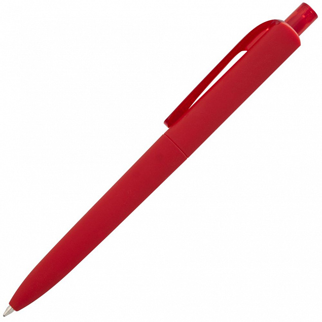 Ручка шариковая Prodir DS8 PRR-Т Soft Touch, красная с логотипом в Екатеринбурге заказать по выгодной цене в кибермаркете AvroraStore