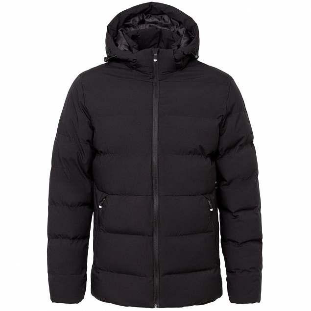 Куртка с подогревом Thermalli Everest, черная с логотипом в Екатеринбурге заказать по выгодной цене в кибермаркете AvroraStore