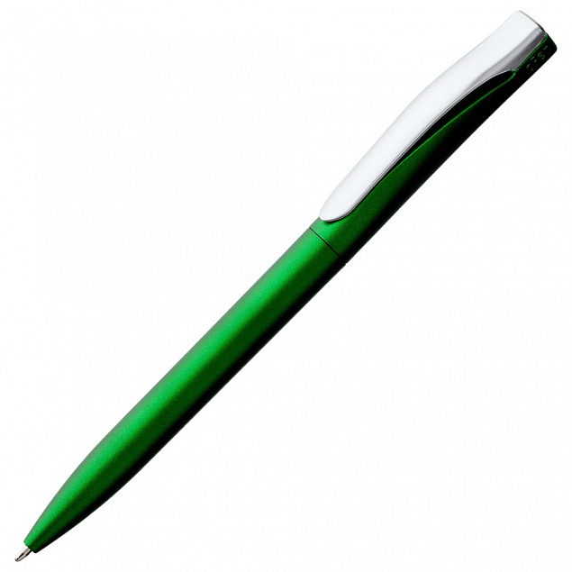 Ручка шариковая Pin Silver, зеленая с логотипом в Екатеринбурге заказать по выгодной цене в кибермаркете AvroraStore