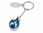 Брелок с шильдом,  синий/серебристый с логотипом в Екатеринбурге заказать по выгодной цене в кибермаркете AvroraStore