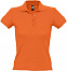 Рубашка поло женская PEOPLE 210, оранжевая с логотипом в Екатеринбурге заказать по выгодной цене в кибермаркете AvroraStore