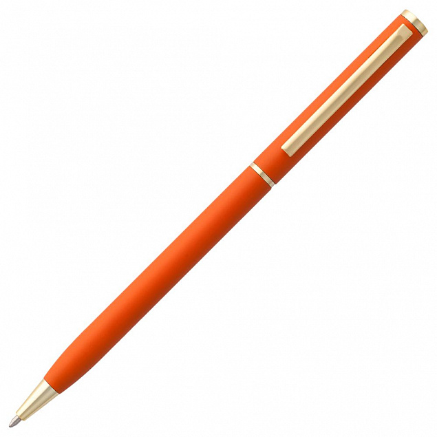 Ручка шариковая Hotel Gold, ver.2, оранжевая с логотипом в Екатеринбурге заказать по выгодной цене в кибермаркете AvroraStore