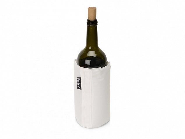 WINE COOLER SATIN WHITE/Охладитель-чехол для бутылки вина или шампанского, белый с логотипом в Екатеринбурге заказать по выгодной цене в кибермаркете AvroraStore