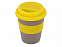 Стакан с силиконовой крышкой Café, желтый с логотипом в Екатеринбурге заказать по выгодной цене в кибермаркете AvroraStore
