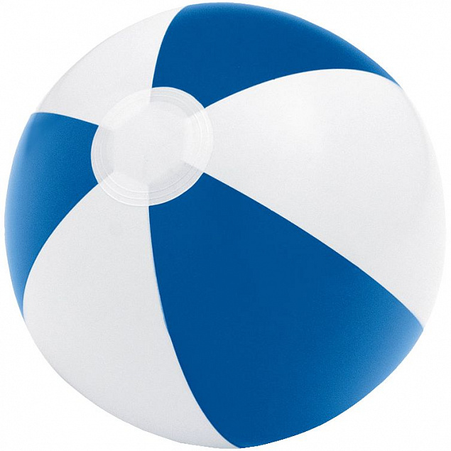 Надувной пляжный мяч Cruise, синий с белым с логотипом в Екатеринбурге заказать по выгодной цене в кибермаркете AvroraStore