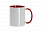 Кружка для сублимации, 330 мл, d=82 мм, стандарт А, белая, красная внутри, красная ручка с логотипом в Екатеринбурге заказать по выгодной цене в кибермаркете AvroraStore