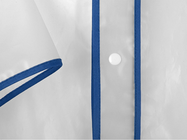 Дождевик Providence, прозрачный/синий с чехлом с логотипом в Екатеринбурге заказать по выгодной цене в кибермаркете AvroraStore