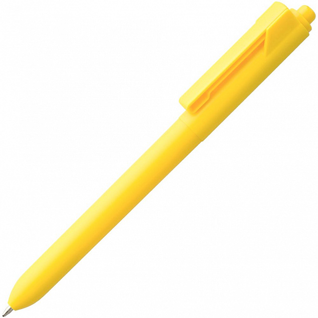 Ручка шариковая Hint, желтая с логотипом в Екатеринбурге заказать по выгодной цене в кибермаркете AvroraStore