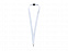 Ремешок на шею с карабином Бибионе, белый с логотипом в Екатеринбурге заказать по выгодной цене в кибермаркете AvroraStore